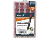 VISOR Permanent Marker REFILL PACK, ROUGE