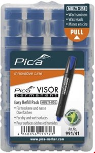 VISOR Permanent Marker REFILL PACK, BLEU