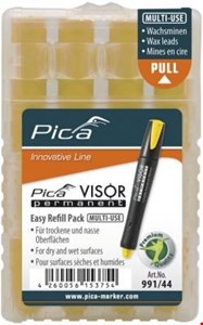 VISOR Permanent Marker REFILL PACK, JAUNE