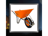 Brouette 110L bac polypropylène roue gonflable