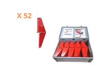 Caisse de rangement avec 52 sabots de serre-joints Croc