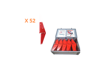 Caisse de rangement avec 52 sabots de serre-joints Croc