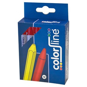 Craie de cire, ronde, enrobé - 9 cm, prx par boîte - JAUNE