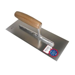Plâtresse INOX, manche bois, support alu, flexible - 260 x 1