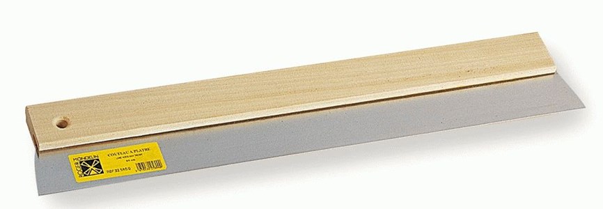 Couteau de plâtrier, monture bpois, lame rigide 500 mm