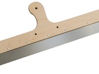 Couteau à enduire, manche bois, lame rigide - INOX 500 mm