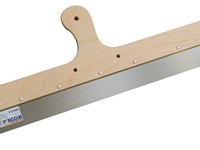 Couteau à enduire, manche bois, lame rigide INOX 600 x0,7 mm