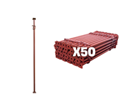 Lot de 50 Étrésillons en acier 2.00m à 3.60m