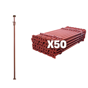 Lot de 50 Étais en acier 2.00m à 3.60m