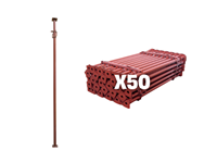 Lot de 50 Étrésillons en acier 2.50m à 4.50m