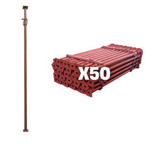 Lot de 50 Étais en acier 3.00m à 5.00m