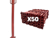 Lot de 50 Étrésillons en acier 1m à 1.80m