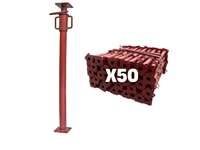 Lot de 50 Étrésillons en acier 1m à 1.80m