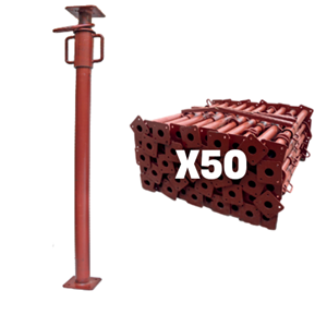 Lot de 50 Étrésillons en acier 1m à 1.80m
