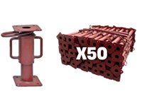 Lot de 50 Étrésillons en acier 0.25m à 0.5m