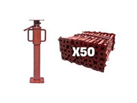 Lot de 50 Étrésillons en acier 0.5m à 0.9m