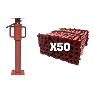 Lot de 50 Étrésillons en acier 0.5m à 0.9m