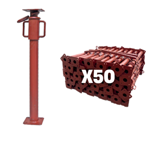 Lot de 50 Étrésillons en acier 0.7m à 1.30m