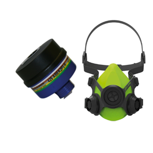 Filtre de protection respiratoire avec un demi-masque en silicone