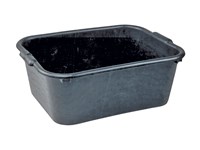 Auge à mortier, bac rectangulaire - PE 65 L - noir