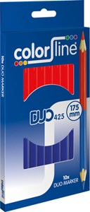 DUO MARKER "DUO 425" 50% rouge / 50% bleu - Ø 10 mm x 17,5 c