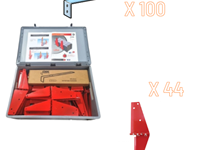 Kit complet avec 44 sabots et 100 entretoises Croc  