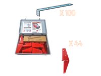 Kit complet avec 44 sabots et 100 entretoises Croc  