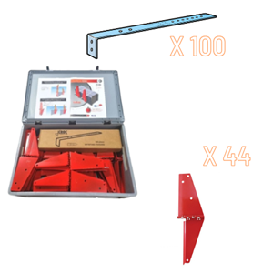 Kit complet avec caisse, sabots et entretoises Croc  