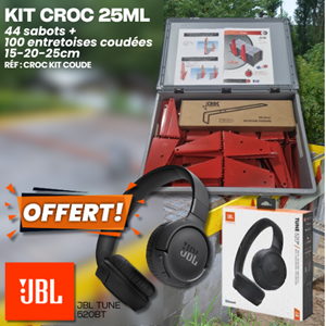 Kit complet avec 44 sabots et 100 entretoises Croc  