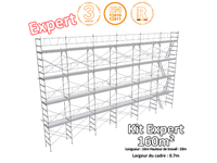 Kit échafaudage EXPERT 160m² cadres en 0.7m acier peint