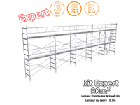 Kit échafaudage EXPERT 90m² cadres en 0.7m acier peint
