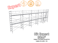 Kit échafaudage EXPERT 90m² cadres en 1m acier galvanisé