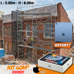 Kit échafaudage EXPERT 40m² cadres en 1m acier peint