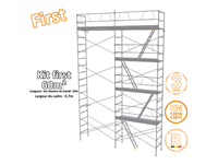 Kit échafaudage FIRST 60m² cadres en 0.7m acier peint