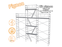 Kit échafaudage PIGNON 78m² cadres en 1m acier peint