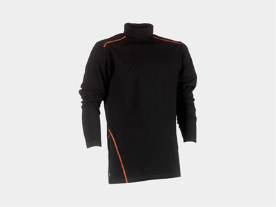 T-shirt col roulé noir manches         longues Lotis-XXXL