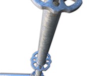 Poteau avec rosace pour multi de 2 M