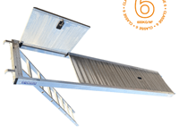 Plancher à trappe 2m50x0.6m en aluminium avec échelle d'accès classe 6 