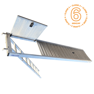 Plancher à trappe 3mx0.6m en aluminium avec échelle d'accès classe 6 