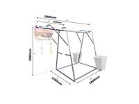 Portique complet 3m pour treuil 200kg et 300kg IORI 
