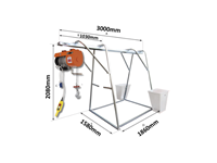 Treuil de levage 200kg monophasé 230V sur portique de 3m IORI 