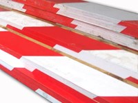 Volige de sécurité rouge et blanche 4,2m / Classe TS8 > C24